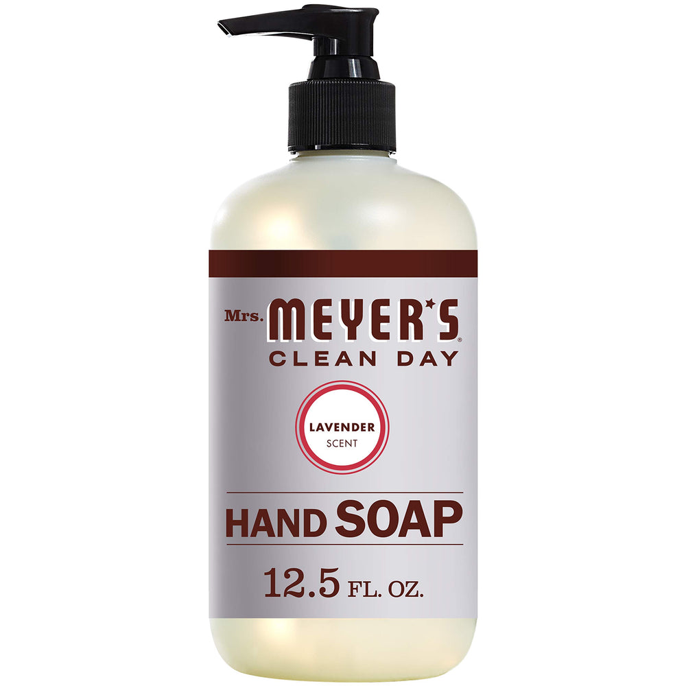Mrs Meyer's Clean Day Lavender Hand Soap cap close-up for easy use