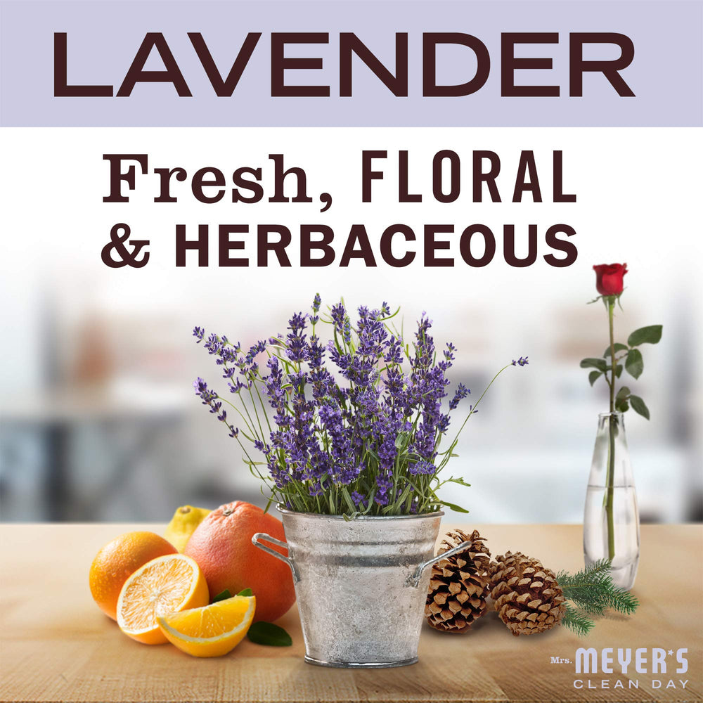 Close-up of creamy texture from Mrs. Meyer's lavender lotion shows fast absorption.