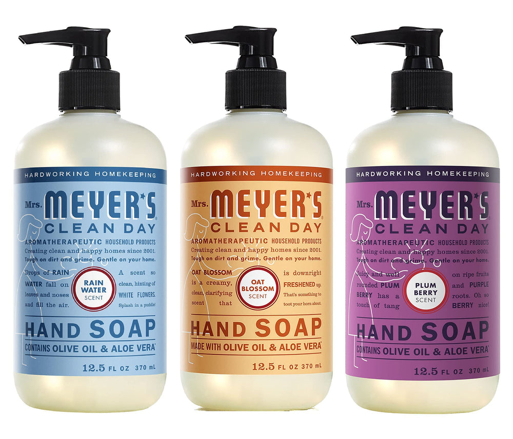 Mrs. Meyer's Clean Day Rain Water bottle with refreshing citrus-inspired scent for daily handwashing