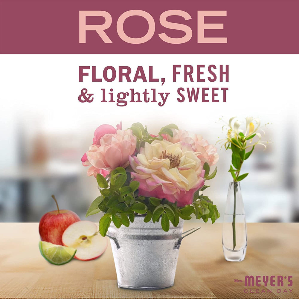 Kitchen scene with Mrs. Meyer's Rose dish soap in use