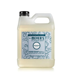 Mrs. Meyer's Clean Day hand soap ingredients olive oil and aloe vera for gentler cleansing.