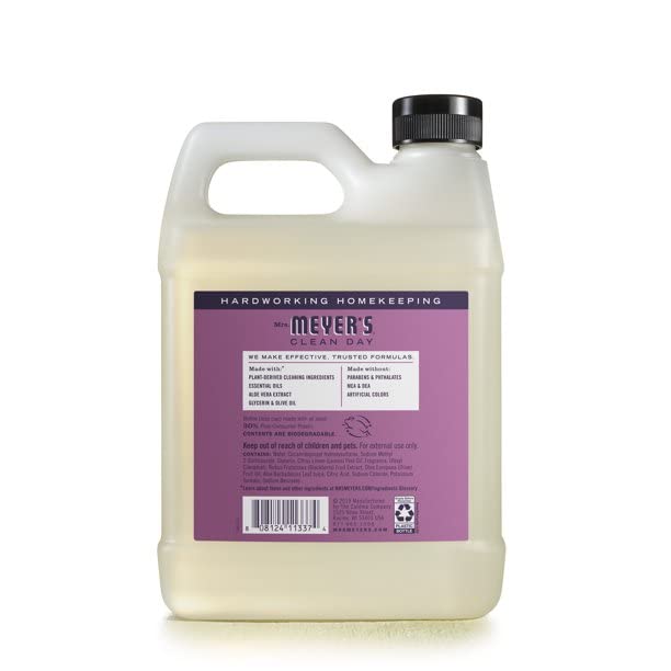 Plum Berry hand soap pump bottle by Mrs. Meyer's for kitchen use