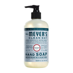 Mrs. Meyer's Snow Drop Gingerbread hand soap lather showing soft foam