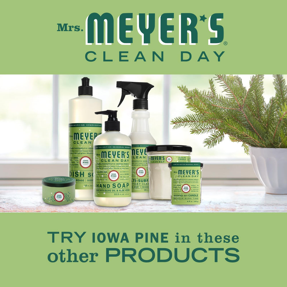 Mrs. Meyer's Snowdrop dispenser image shows a tidy sink setup and everyday practicality.