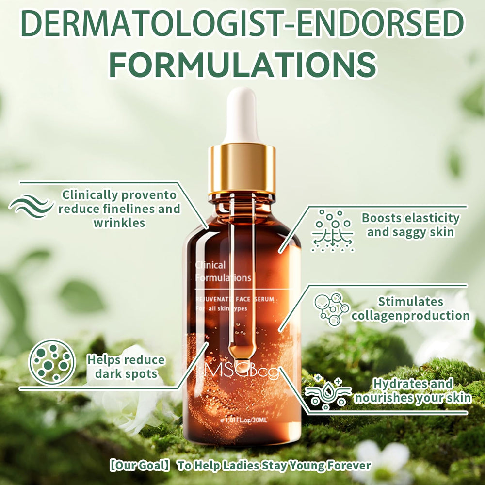MSGBcg Ageless serum amber bottle on vanity for a luxurious skincare routine.