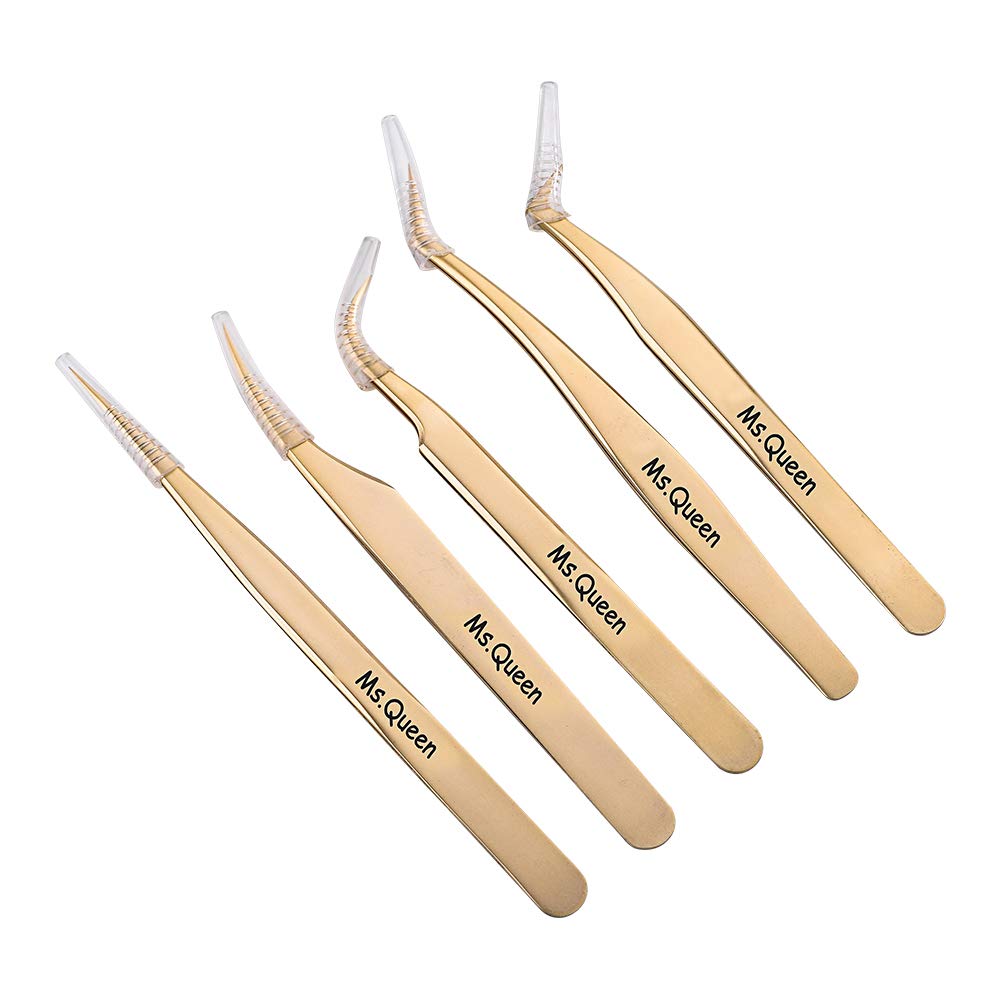 Ms.Queen golden lash tools enable tidy, efficient workflow during delicate extensions.