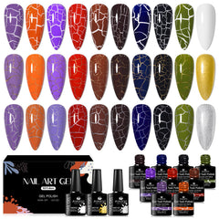 MSRUIOO crackle polish set color palette for DIY nails