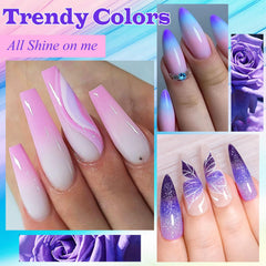 MSRUIOO mood color change glitter effect adds sparkling shift with temperature.