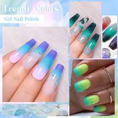 MSRUIOO mood gel polish glitter with temperature-shifting shimmer