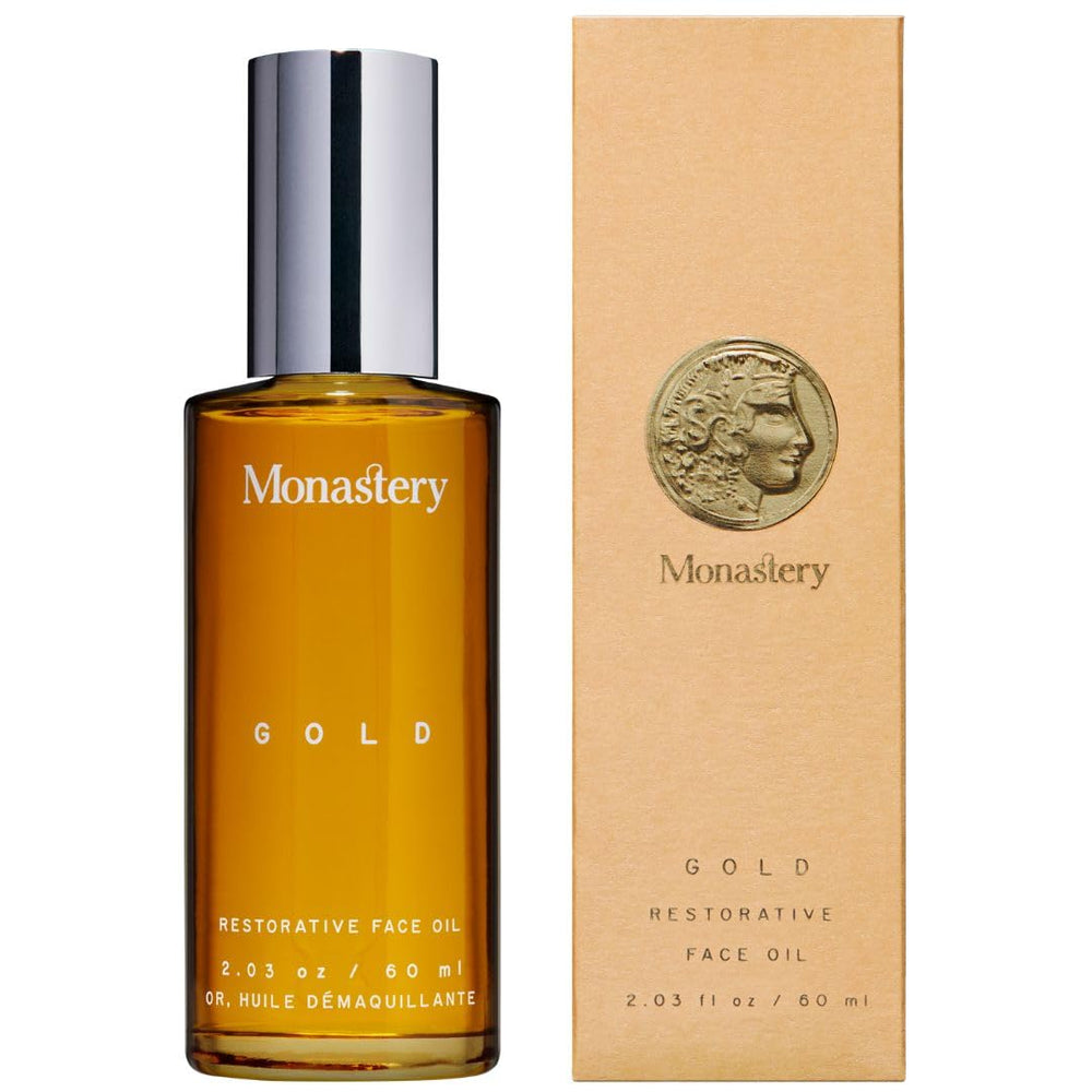 MST Monastery Gold Face Moisturizer bottle close-up for premium hydration.