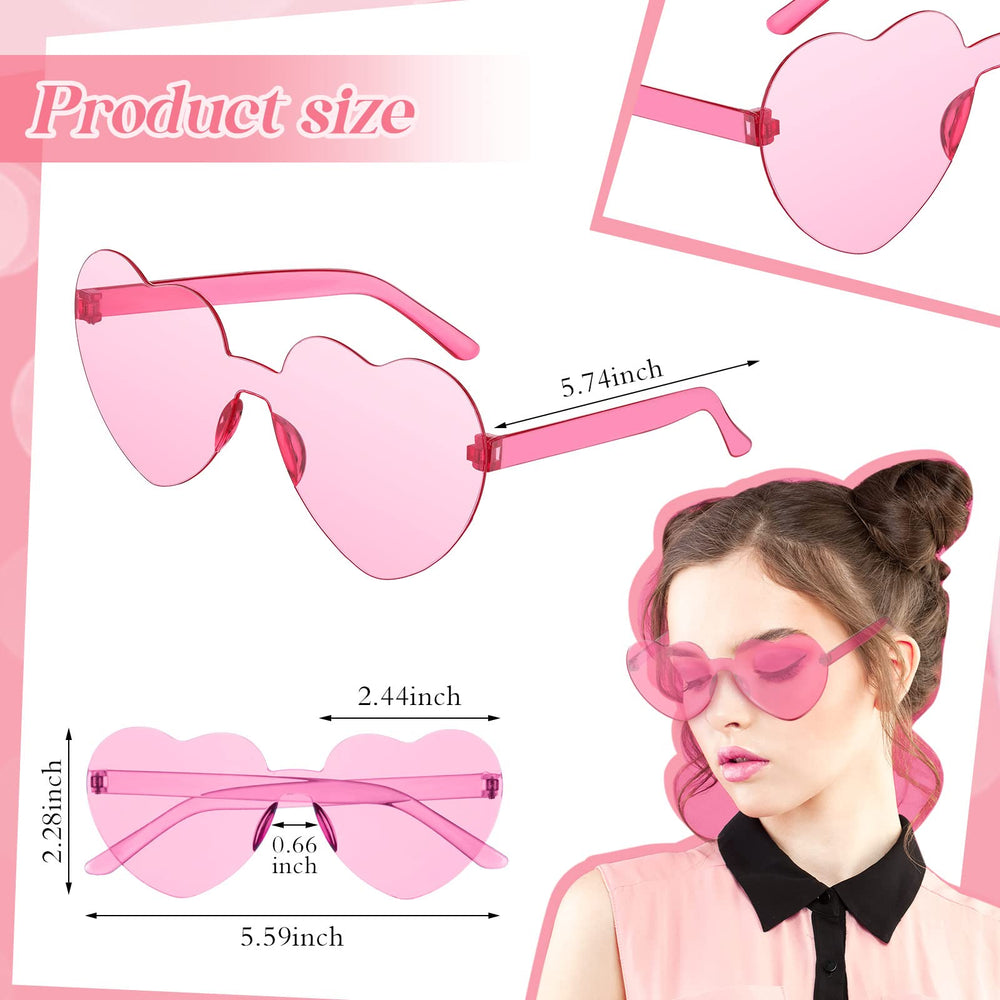 MTLEE Valentines heart sunglasses pink, lightweight for bright, photo-friendly moments.