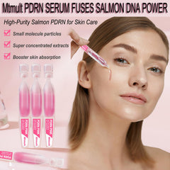 Mtmult Salmon DNA Serum on a tidy vanity as part of daily routine.