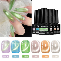 MTSSII eight-color set includes pink to blue hues for versatile galaxy nails