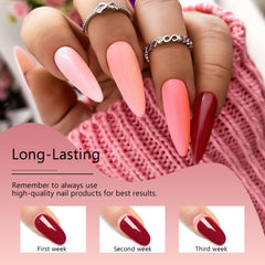 MTSSII Bloody Mary deep red gel polish with smooth application