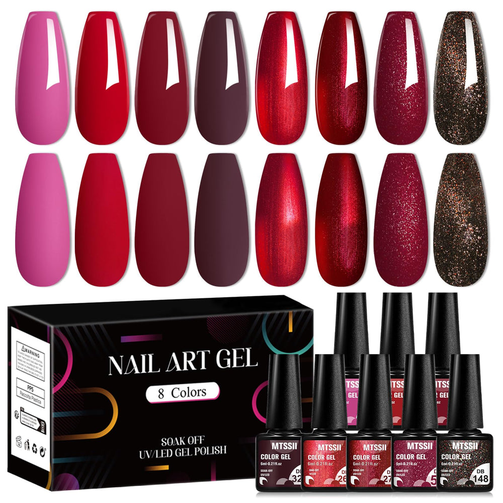 MTSSII Bloody Mary shimmer red gel polish for salon-quality at-home nails