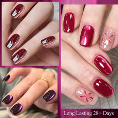 MTSSII Cat Eye Purple polish shows vivid color with magnet depth.