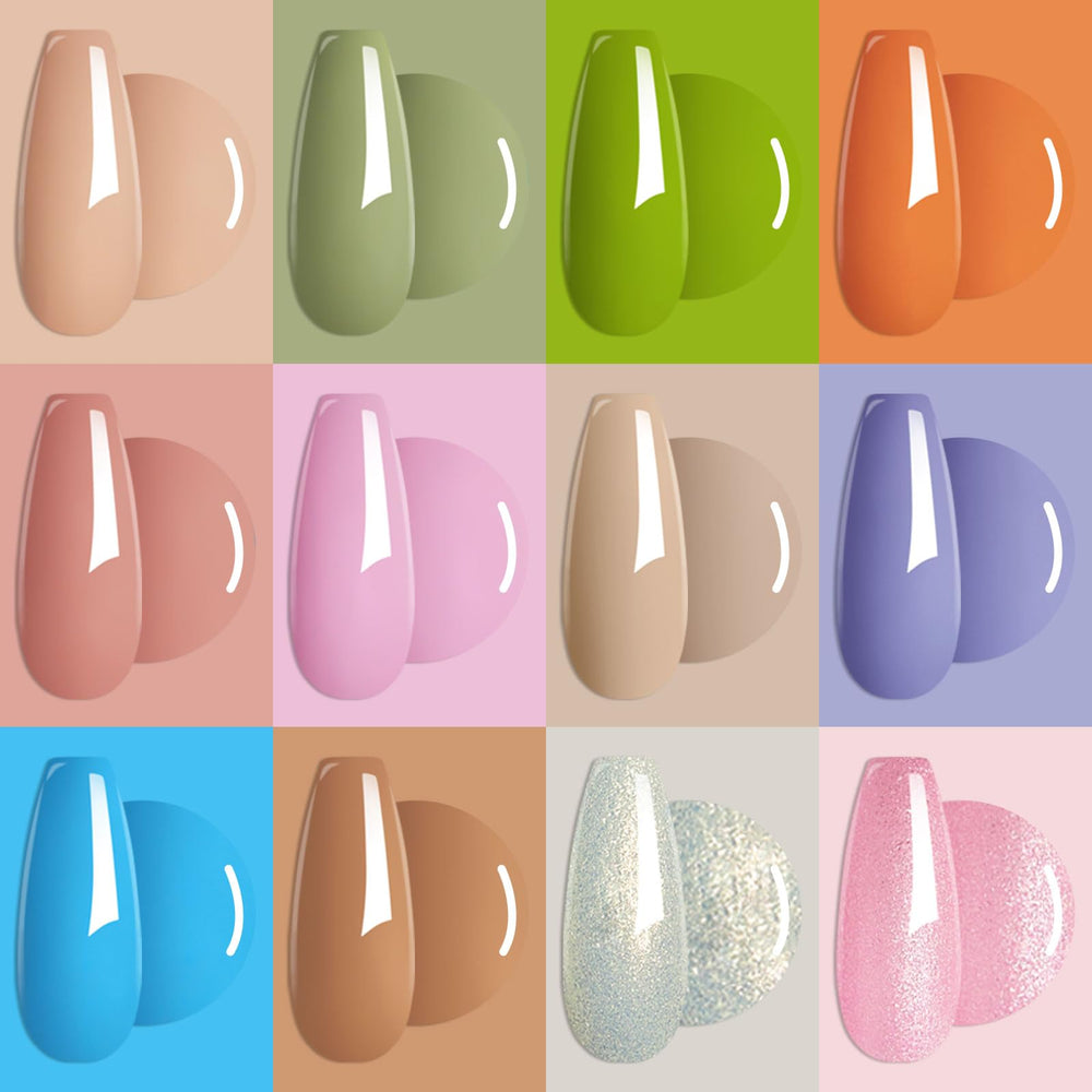 MTSSII gel nail polish green bottle close-up showing vibrant pastel shade