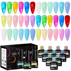 MTSSII jelly gel nail polish kit box showcases a gift-ready set for stylish manicures.