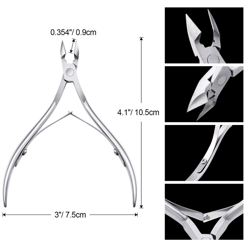 Mudder cuticle nippers with pointed blade for precise skin edge trimming.