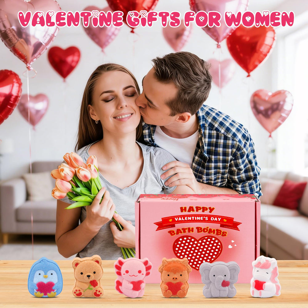 MUFEIRUO animal-heart bath bombs create a cute, calming bath experience