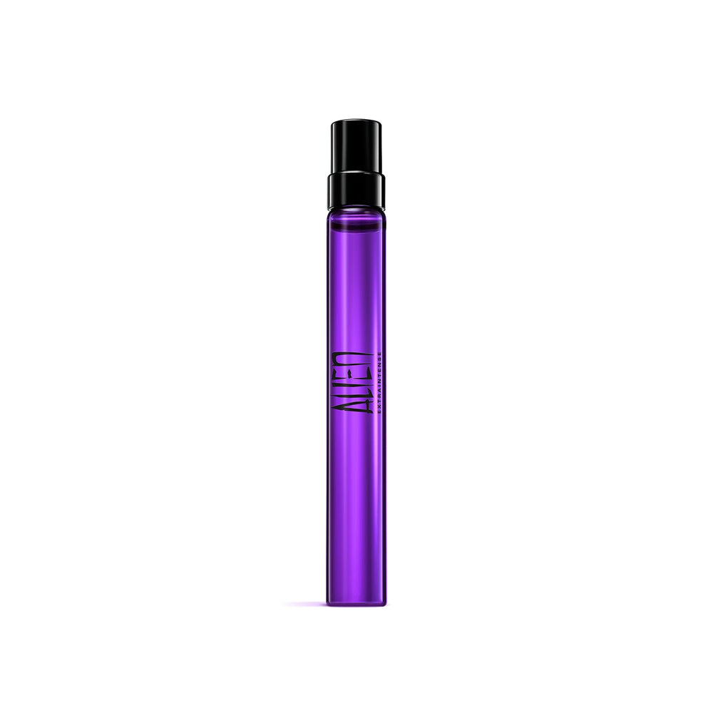 Mugler Alien Extraintense bottle front view for lasting evening allure