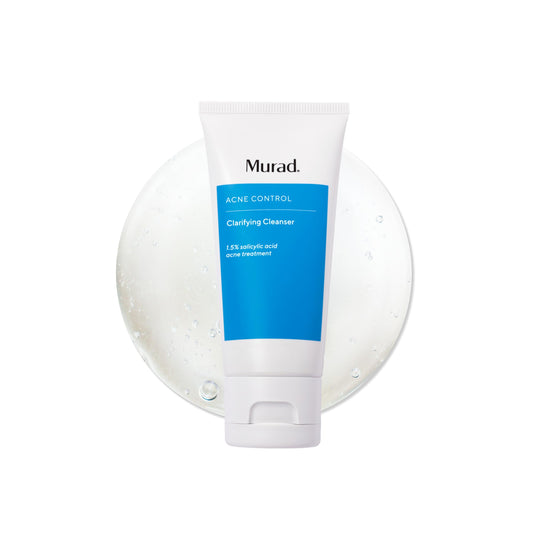 Murad Acne Control Clarifying Cleanser bottle pour reduces excess oil and cleanses pores.