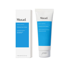 Murad Acne Control Clarifying Cream Cleanser bottle close-up showing soothing formula for clear skin.
