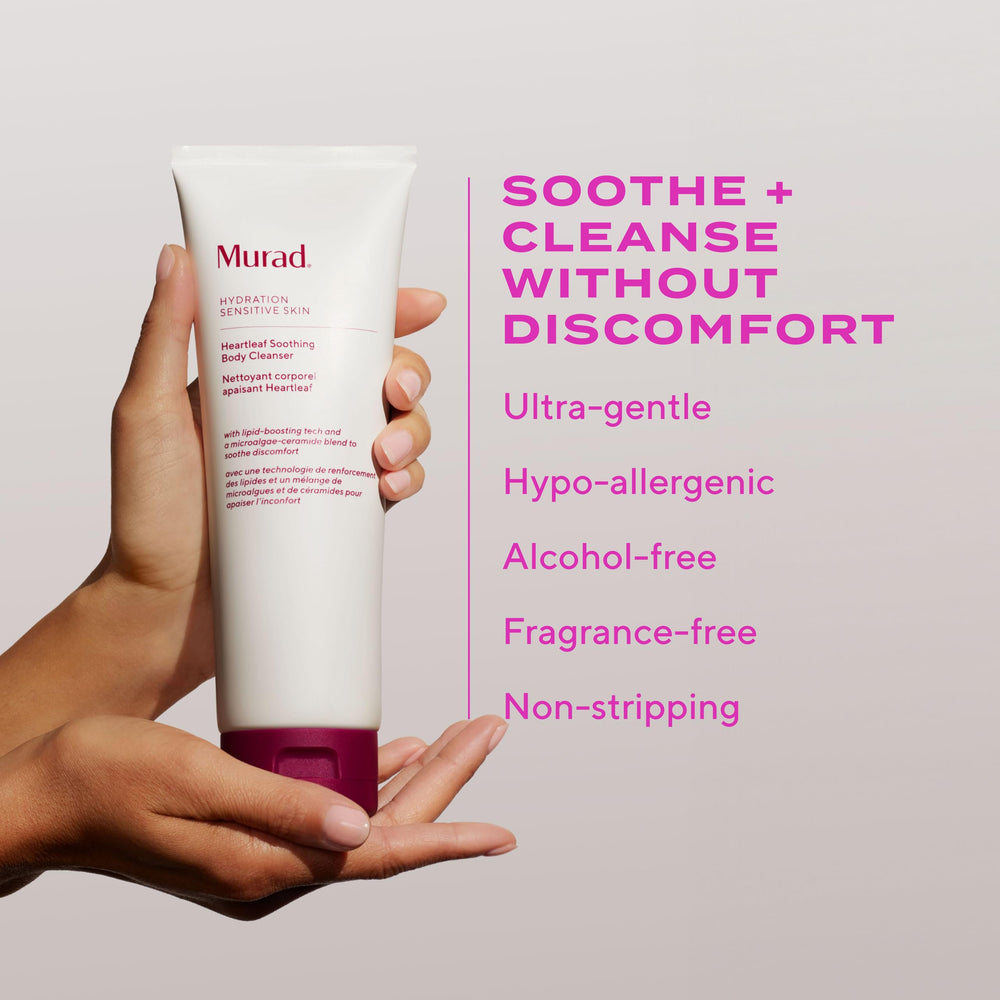 Ceramides visual reference in Murad Heartleaf Cleanser for barrier care