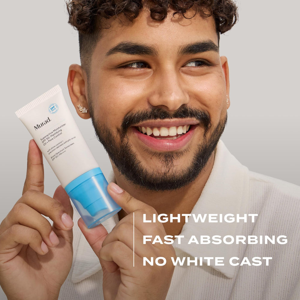 Lightweight Murad formula glides on without clogging pores.