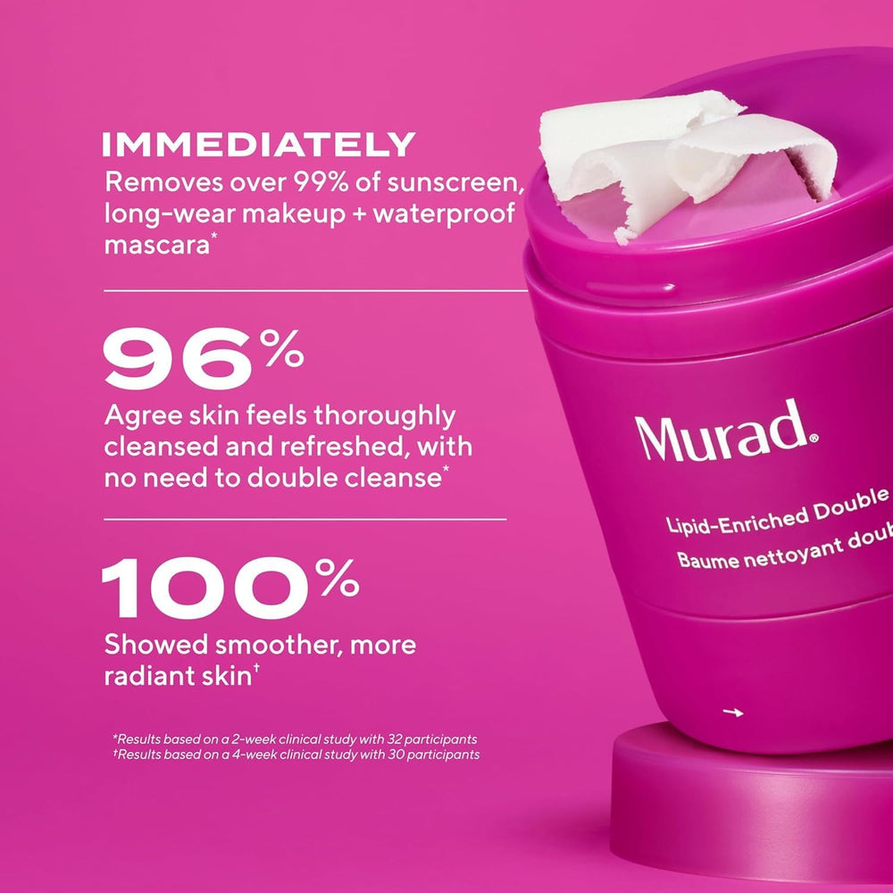 Murad Lipid-Enriched Cleansing Balm massage loosens long-wear makeup