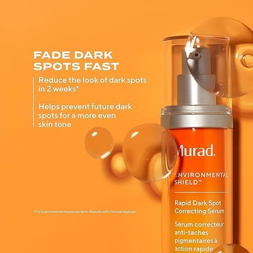 Murad Rapid Dark Spot Serum on the face for even tone