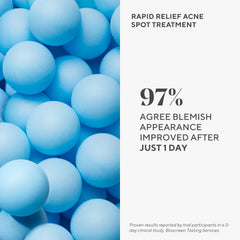 Murad Rapid Relief gel applied to skin for discreet blemish care.