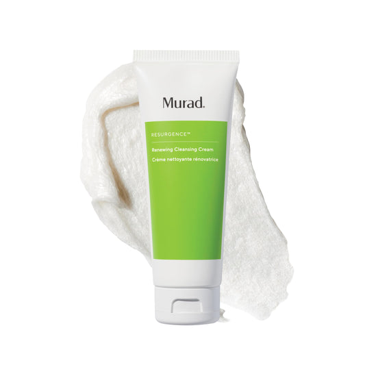 Murad Renewing Cleansing Cream bottle close-up for gentle daily cleansing