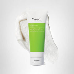Murad Renewing Cleansing Cream routine setup showing skincare ritual