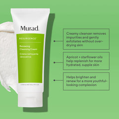 Murad Renewing Cleansing Cream lather close-up shows creamy texture for gentle cleansing