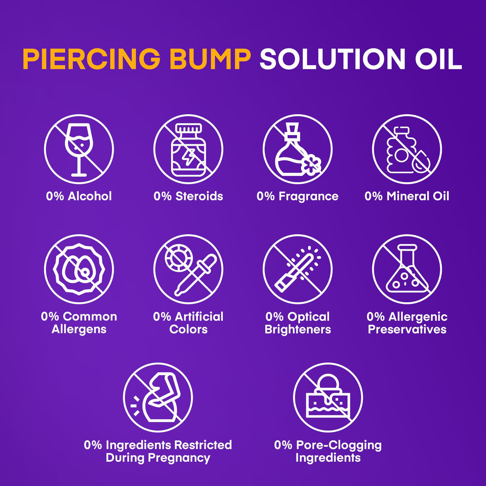 MURASAKI BEAUTY piercing aftercare lifestyle shot with clean skincare routine.