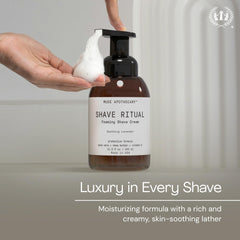 Luxurious Muse Apothecary Foaming Shave Ritual-lather delivering comfortable, controlled shaving