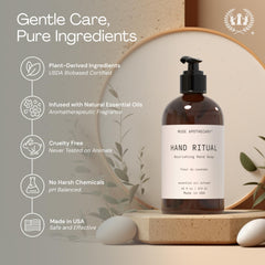 Muse Apothecary Hand Ritual 16-oz bottle-view showcases generous 3-pack value.