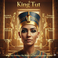 Ancient Egyptian-inspired King Tut eyeliner powder adds a luxurious touch to your look.