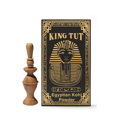 Musk Al Tahara King Tut eyeliner powder in rich black for precise, dramatic lash-line definition.