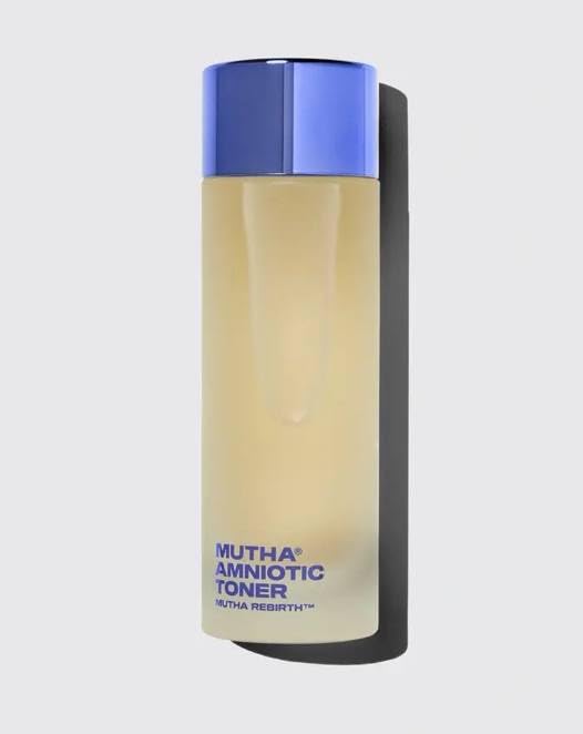 MUTHA Rebirth Amniotic Toner bottle ready for gentle exfoliation and prep.