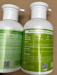 Muun bottle with ingredients illustration suggesting scalp-friendly routine