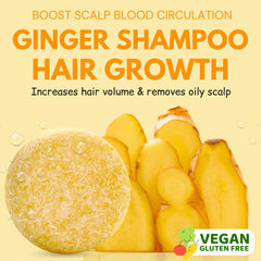 Muun ginger bar close-up showing warming scent and scalp stimulation