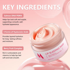 Muxmrx PDRN Lip Sleeping Mask with berry fruit complex nourishes lips