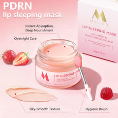 Muxmrx PDRN Lip Sleeping Mask demonstrates smooth lips after nightly use