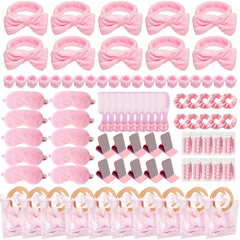 MXQHXZSX pink spa sleepover headbands offer soft plush comfort for pampering sessions
