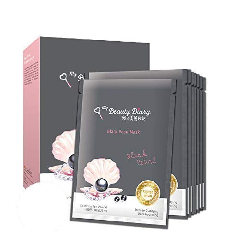 My Beauty Diary Black Pearl Brightening Mask pack ready to refresh dull skin.