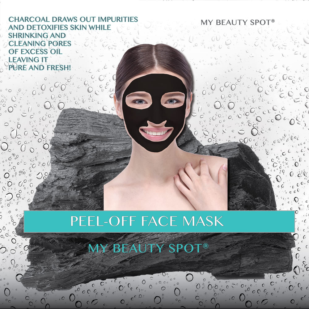 Peel-off action of My Beauty Spot Charcoal Mask lifting impurities.