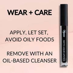 Mynena Burgundy Red daily-wear lipstick provides all-day color and comfort.