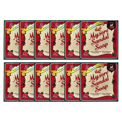 Mysore Sandal Soap 150 g pack of 12 bars for gentle daily cleansing with pure sandalwood oil